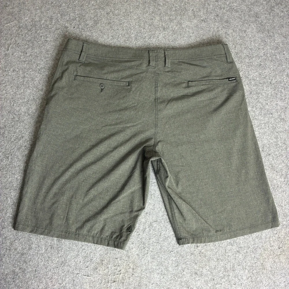 Volcom Frickin Modern Stretch Chino Shorts Mens 41x10 Heather Olive Green Skater